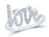 1/5 Carat (ctw) Diamond LOVE Ring in 10K White Gold